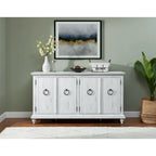 Meuble TV console en bois massif 65