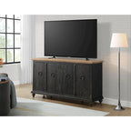 Meuble TV console en bois massif 65