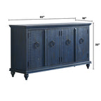 Meuble TV console en bois massif 65