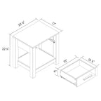Table de chevet 1 tiroir en bois massif