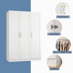 Armoire Penderie Étagères Tringle Portes Meuble de Rangement