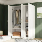 Armoire Penderie Étagères Tringle Portes Meuble de Rangement