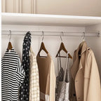 Armoire Penderie Étagères Tringle Portes Meuble de Rangement