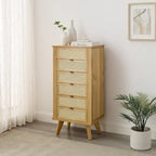 Armoire à bijoux 5 tiroirs en cannage