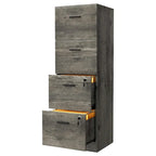 Meuble de rangement vertical verrouillable à 4 tiroirs de 130 cm de haut pour bureau à domicile