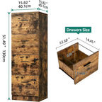 Meuble de rangement vertical verrouillable à 4 tiroirs de 130 cm de haut pour bureau à domicile