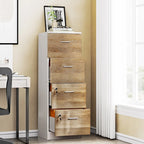 Meuble de rangement vertical verrouillable à 4 tiroirs de 130 cm de haut pour bureau à domicile