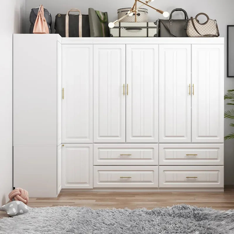 93.9H/74.2H Armoires Penderie Commode Tiroirs Rangement