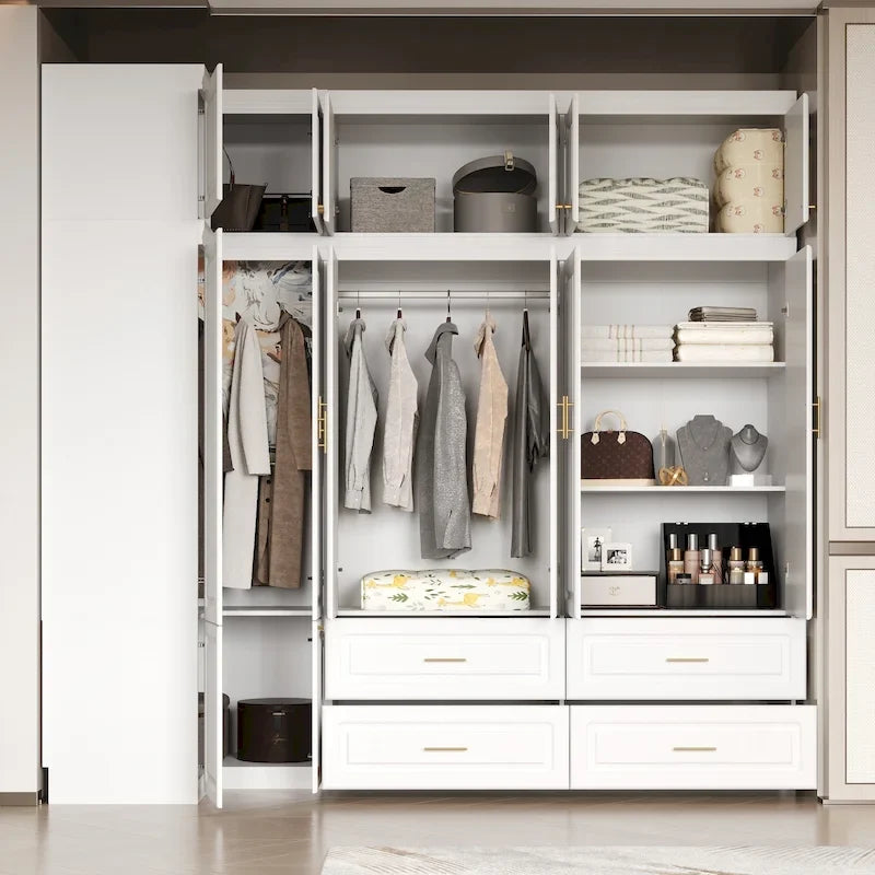93.9H/74.2H Armoires Penderie Commode Tiroirs Rangement