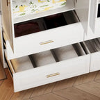 93.9H/74.2H Armoires Penderie Commode Tiroirs Rangement