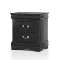  Devi Traditional Solid Wood 2-Drawer Nightstand