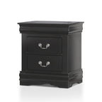  Devi Traditional Solid Wood 2-Drawer Nightstand
