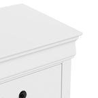 Table de chevet traditionnelle en bois massif à 2 tiroirs