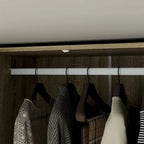 Armoire avec accents en rotin - Organisateur de vêtements spacieux et stylé