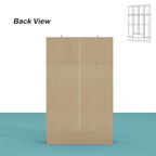 Armoire avec accents en rotin - Organisateur de vêtements spacieux et stylé