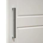 Armoire 100 % en bois massif à 4 portes avec portes en bois massif ou portes miroirs