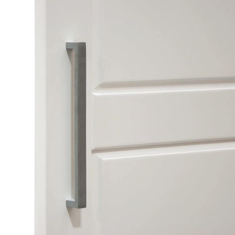 Armoire 100 % en bois massif à 4 portes avec portes en bois massif ou portes miroirs