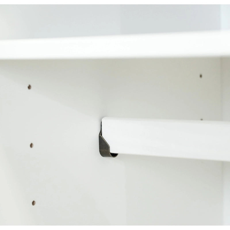 Armoire 100 % en bois massif à 4 portes avec portes en bois massif ou portes miroirs