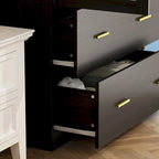 Armoire à deux portes avec miroir, blanc/brun foncé, 31,5L x 72H po – 31,5L x 72H po