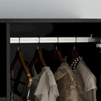 Armoire à deux portes avec miroir, blanc/brun foncé, 31,5L x 72H po – 31,5L x 72H po