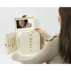 Boîte à bijoux pour femmes - 6,8P x 10,6L x 11,4H