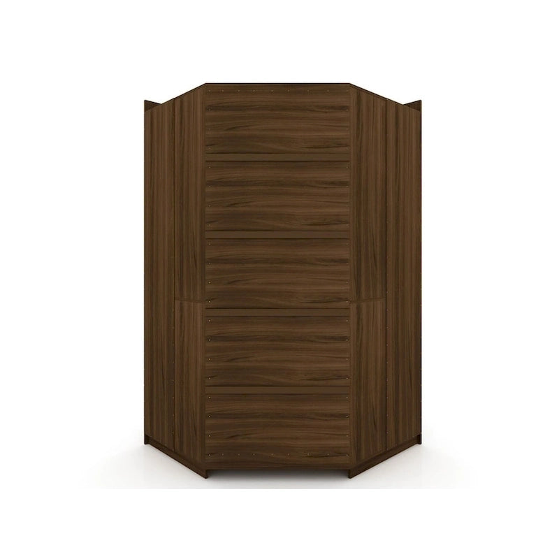 2.0 Placard d'angle moderne semi-ouvert à 3 sections et 4 tiroirs, lot de 3