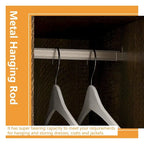 Armoire de rangement  avec tiroirs, tringle de suspension Marron