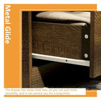 Armoire de rangement  avec tiroirs, tringle de suspension Marron