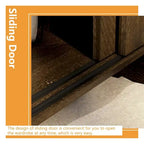 Armoire de rangement  avec tiroirs, tringle de suspension Marron