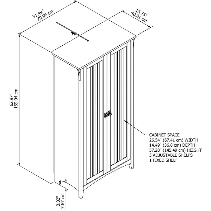 Armoire haute de rangement avec portes