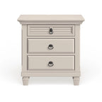  Gregory White Pine Wood 3-drawer Nightstand