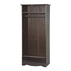 Armoire-penderie flexible 100% bois massif avec poignées en métal ou en bois
