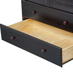 Armoire de garde-robe intelligente 100 % en bois massif avec 2 tiroirs, poignées en métal ou en bois