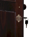 Armoire de garde-robe intelligente 100 % en bois massif avec 2 tiroirs, poignées en métal ou en bois