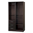 Armoire-penderie  100 % bois massif avec portes en bois massif ou portes miroir