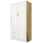 Armoire-penderie  100 % bois massif avec portes en bois massif ou portes miroir