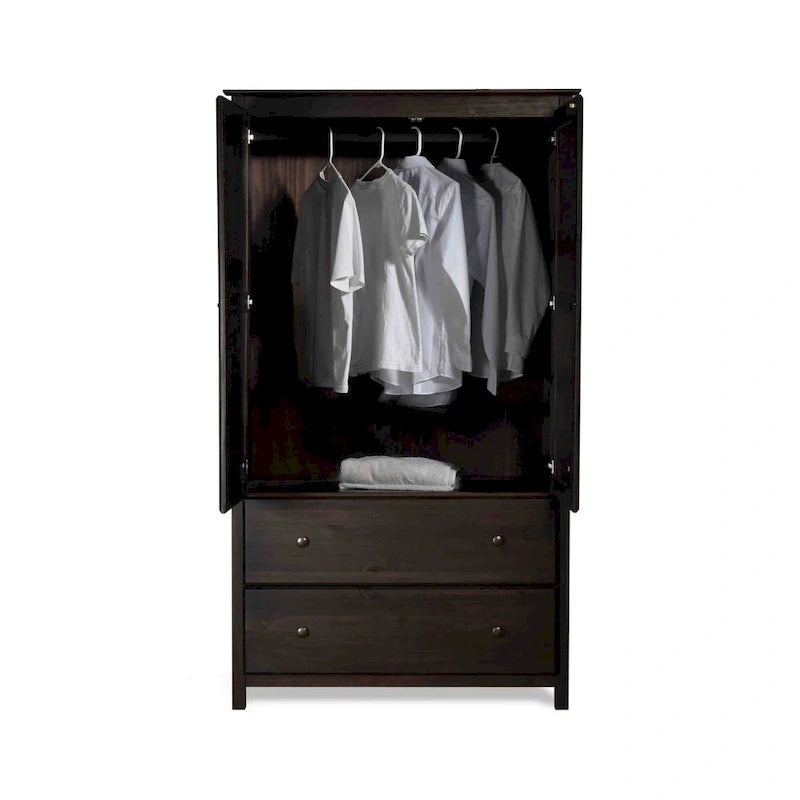 Armoire 2 portes en bois massif - 41x72x22