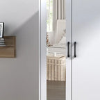 Armoire penderie avec miroir et tringle télescopique (gain de place)