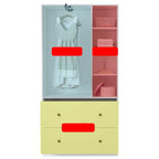 Armoire penderie avec miroir et tringle télescopique (gain de place)