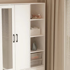 Armoire penderie avec miroir et tringle télescopique (gain de place)