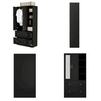Armoire penderie avec miroir et tringle télescopique (gain de place)