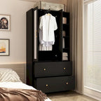 Armoire penderie avec miroir et tringle télescopique (gain de place)