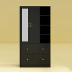 Armoire penderie avec miroir et tringle télescopique (gain de place)