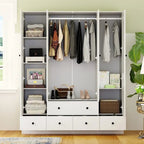 Armoire Penderie 59W Grande Armoire Autonome Blanche