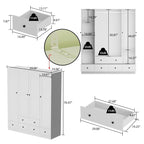 Armoire Penderie 59W Grande Armoire Autonome Blanche
