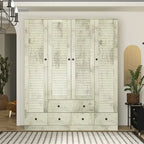Armoire Penderie 59W Grande Armoire Autonome Blanche