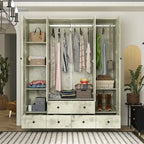 Armoire Penderie 59W Grande Armoire Autonome Blanche