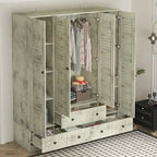 Armoire Penderie 59W Grande Armoire Autonome Blanche