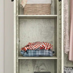 Armoire Penderie 59W Grande Armoire Autonome Blanche