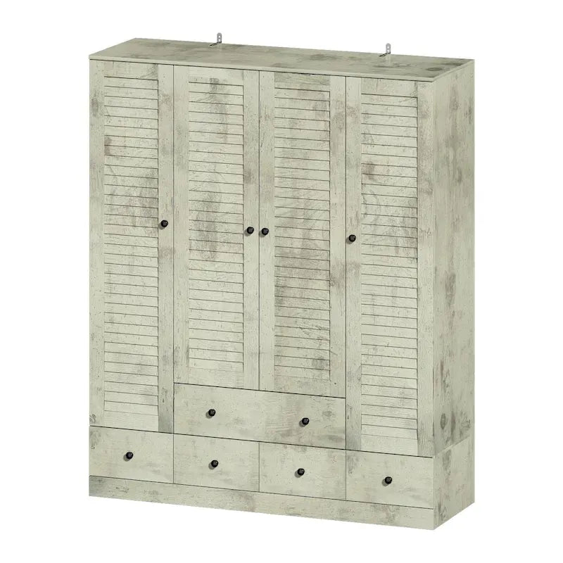 Armoire Penderie 59W Grande Armoire Autonome Blanche